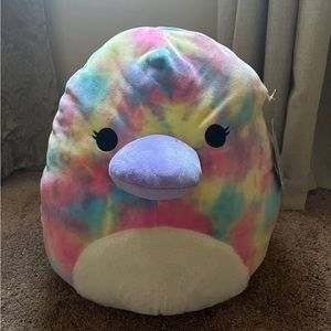 Brindall Rainbow Platypus Tye-Dye Squishmallow NWT